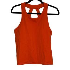 Athleta XL NEW Transcend Support‎ Top Tank Orangish Red Open Strappy Back